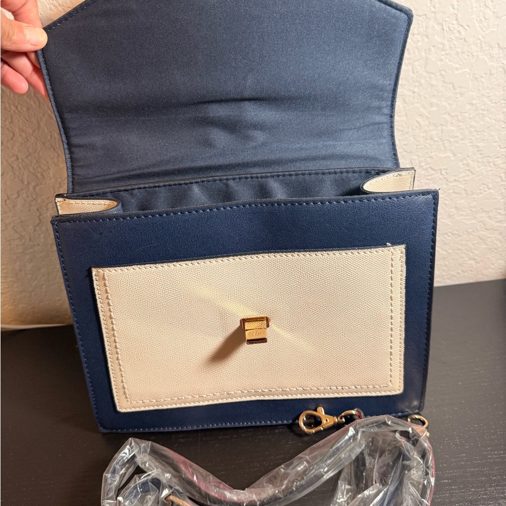 Aldo Navy and Red Striped Mini Bag - Picture 6 of 9